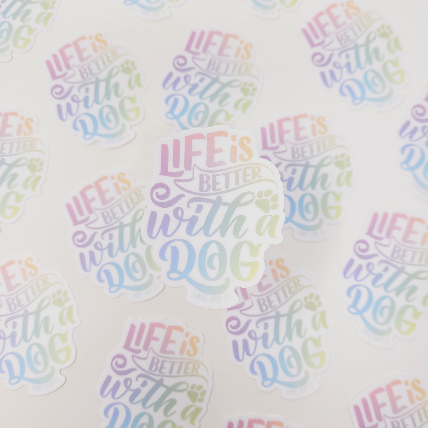 Life is Better with a Dog Sticker