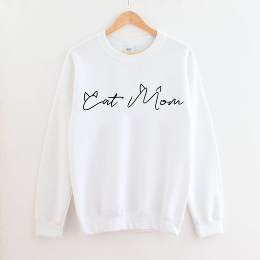 "Cat Mom” Crewneck
